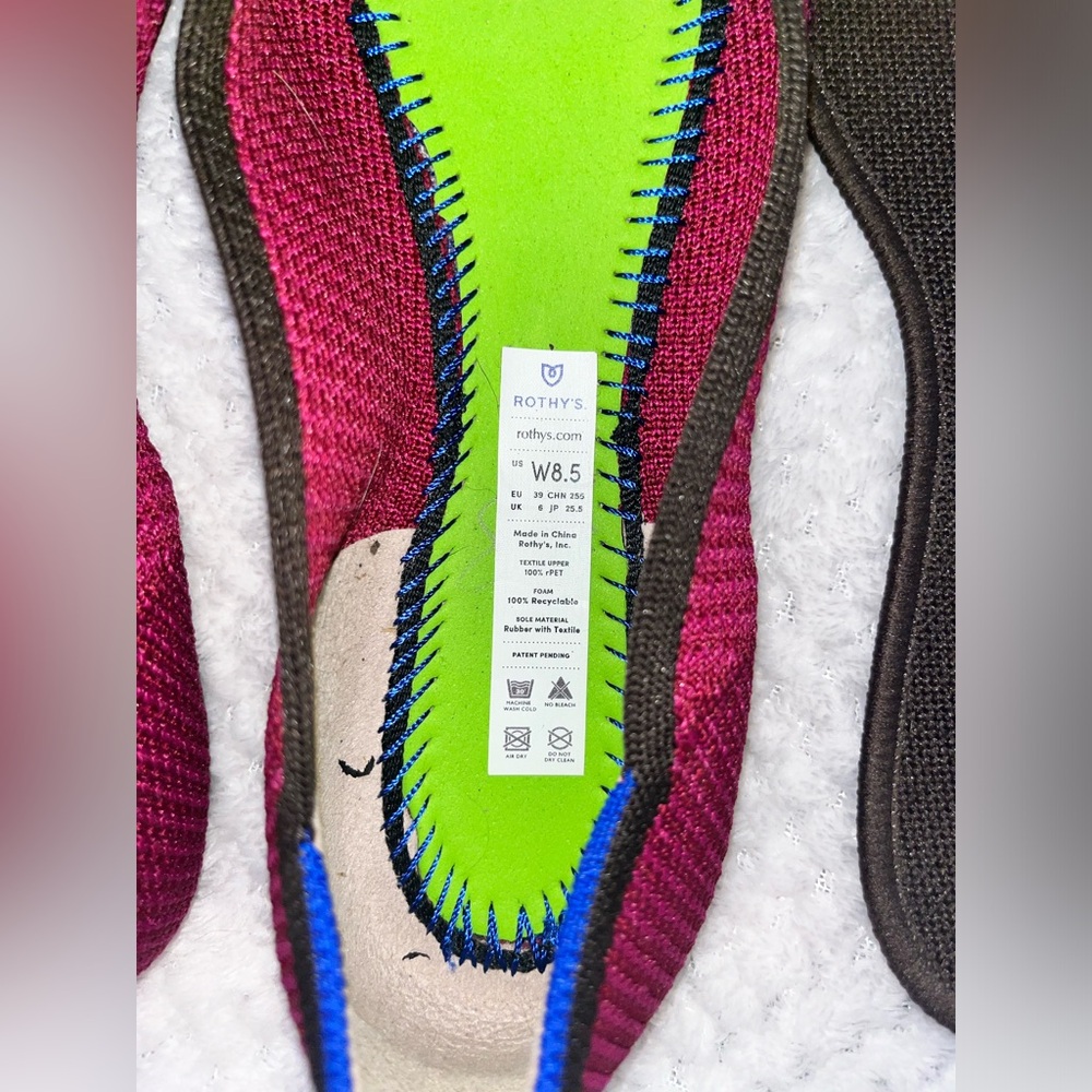 ROTHYS Magenta The Point Flats sz 8.5 - Picture 8 of 9